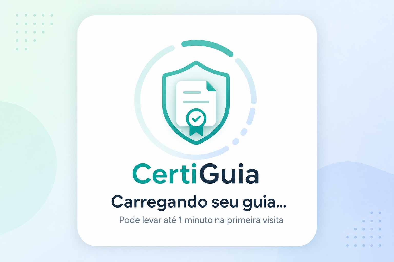 CertiGuia — carregando seu guia